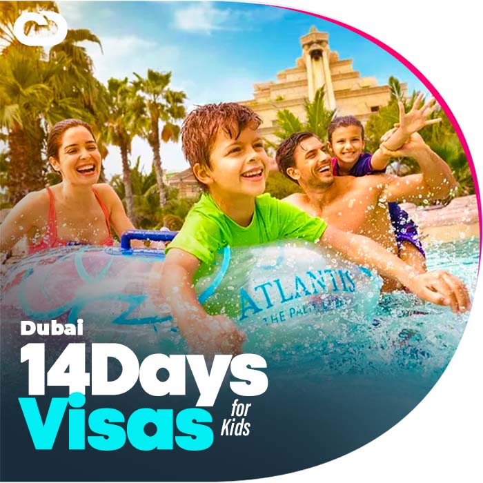 Get your Dubai 14 days Visa for kids in 3 days from cheapdubaivisas.com