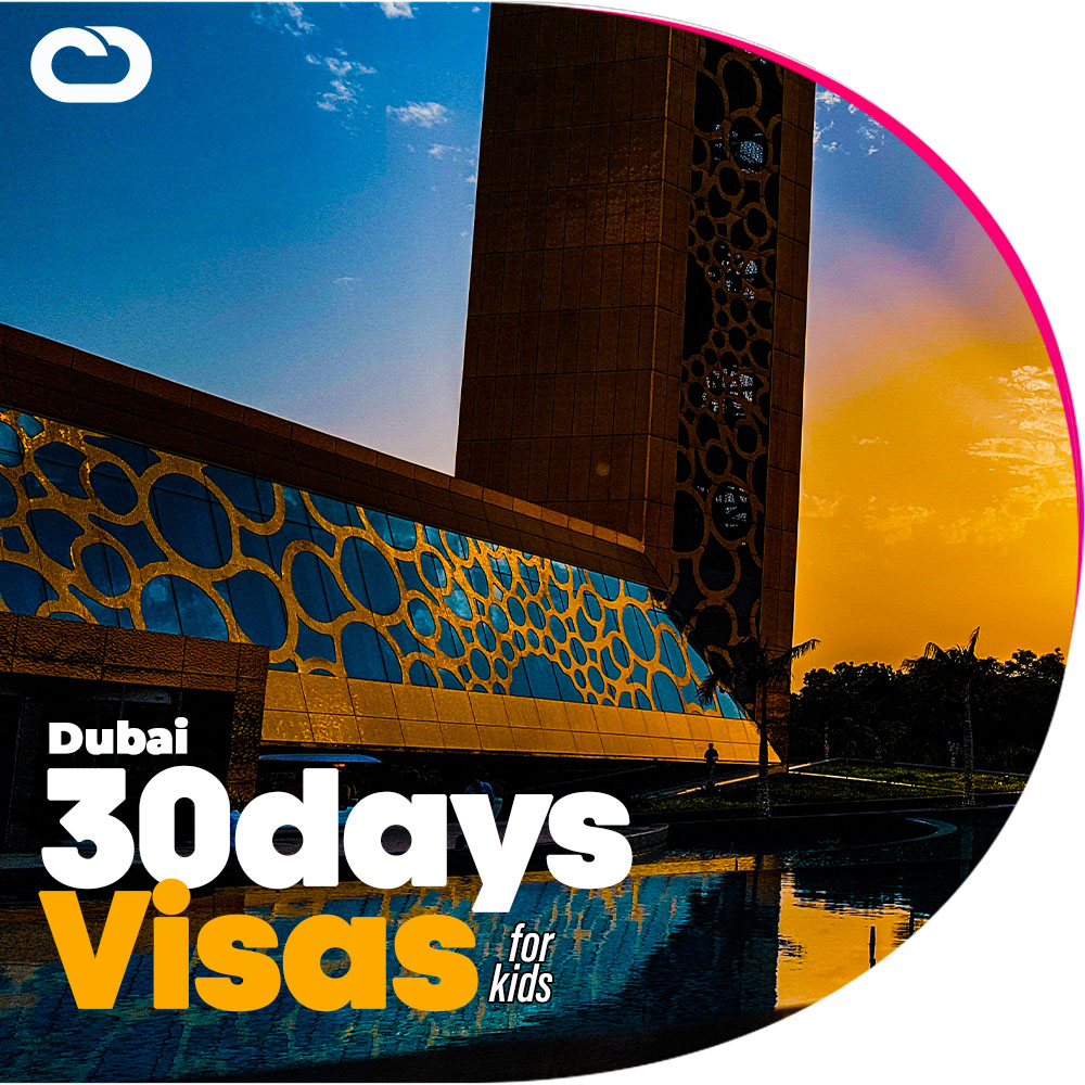 Get your Single Entry Dubai 30 days Visa for kids at CheapDubaiVisas.com