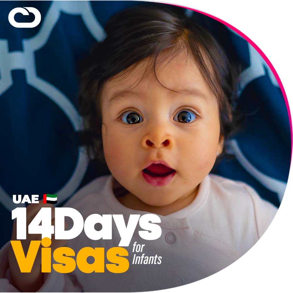 get your Dubai 14 days Visa for infants at cheapdubaivisas.com